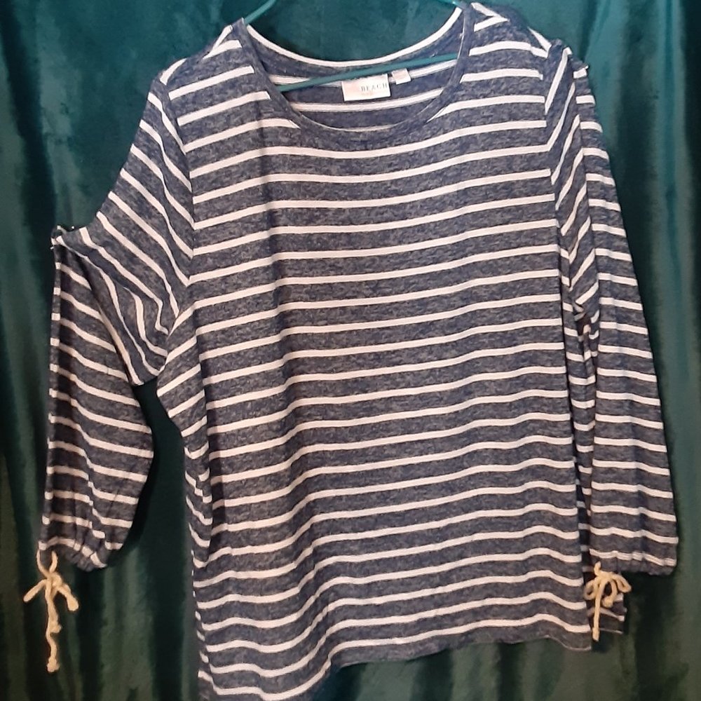 Kim Gravel sweater 2x qvc drawstring sleeves New